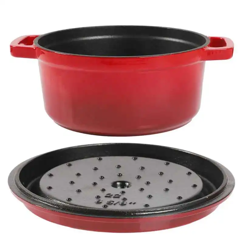 Эмалированный горшок надежного качества достаточно прочный чугунный с