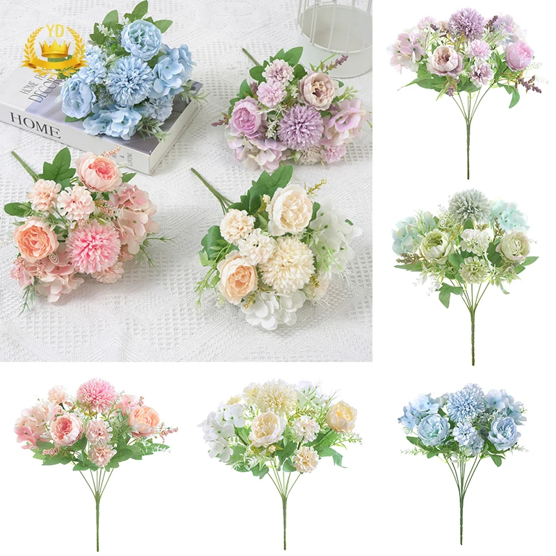 

Peony Artificial Artificial Silk Flowers for Home Decoration Wedding Bouquet for Bride Fake Flower Faux Living Room