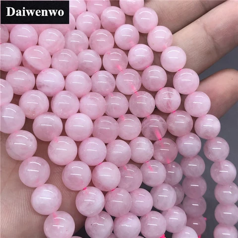 Мадагаскарские бусины из розового кварца 6-12 мм, круглые натуральные незакрепленные камни для изготовления ювелирных изделий своими руками
