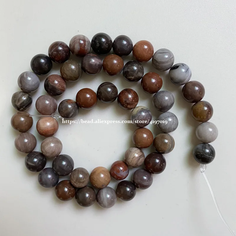 Бусины россыпью из натурального камня, 6/8/10/12 мм