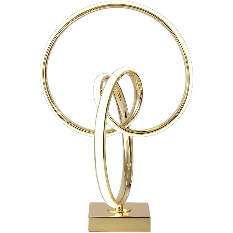 安い クリエイティブロマンチックな寝室のベッドサイドの照明カフェパーラーバーdecroテーブルランプ近代美術館スパイラルゴールデンledテーブルライト