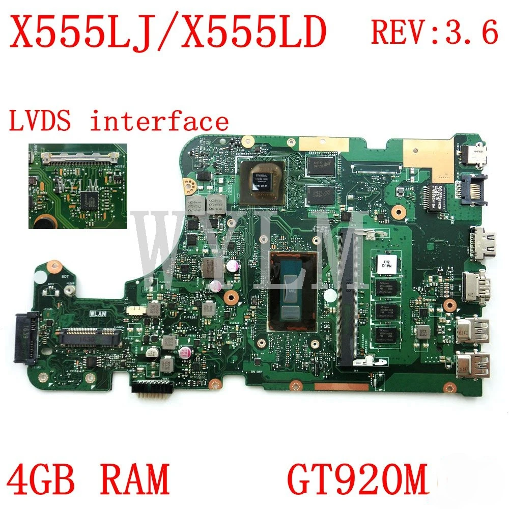 X555LJ Дифференциальная Сигнализация пониженного напряжения 4G Оперативная память