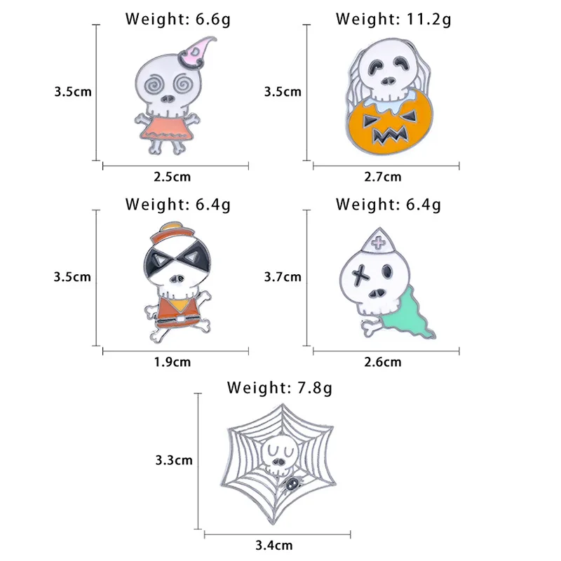 Эмаль на Хэллоуин булавка в виде животных привидения Металлические Булавки