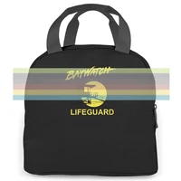 baywatch rot lifeguard david hasselhoffkult new women men portable insulated lunch bag adult