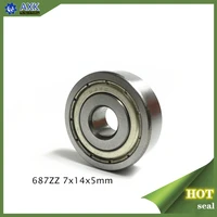 687zz abec 1 100pcs 7x14x5mm miniature ball bearings 6187zz