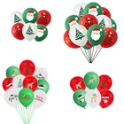 Латексные воздушные шары, 10 шт., с изображением лося, деда мороза, елки, рождественские украшения, для нового года, декоративный шар