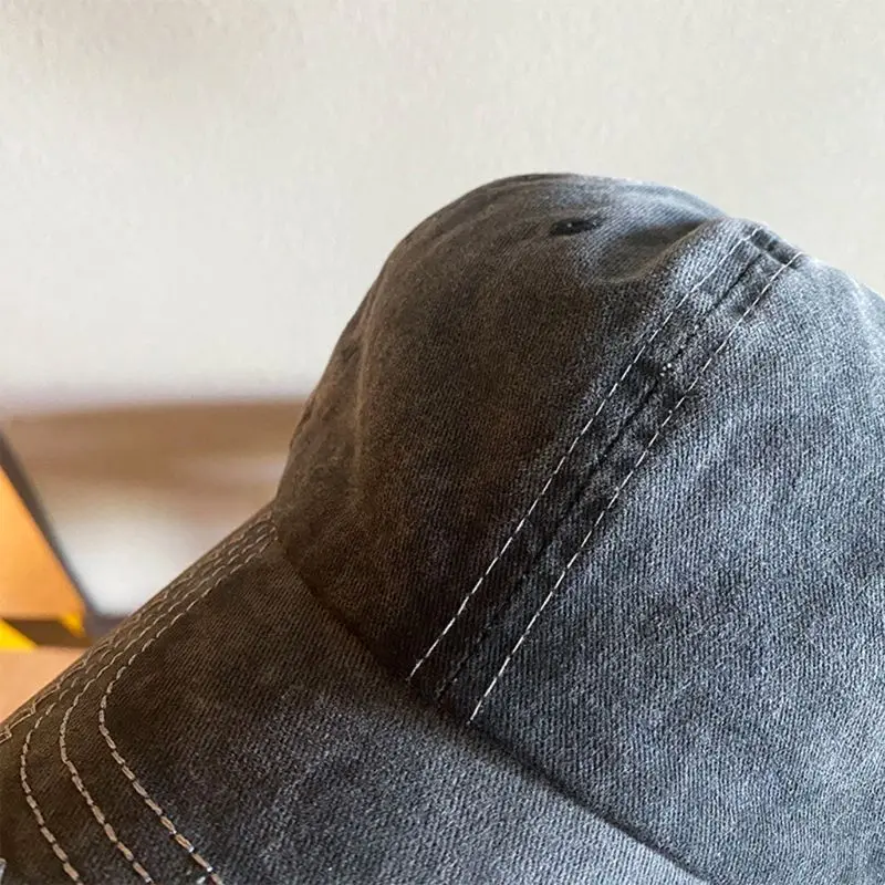 

Unisex Summer Vintage Washed Cotton Baseball Cap Casual Outdoor Sunscreen Solid Color Wavy Striped Adjustable Dad Hat