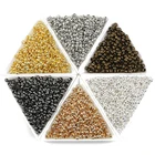 Обжимные концевые бусины для бижутерии, золотистыеМедные шарики 1005001,5224 мм, фурнитура для изготовления украшений сделай сам, 33-шт.