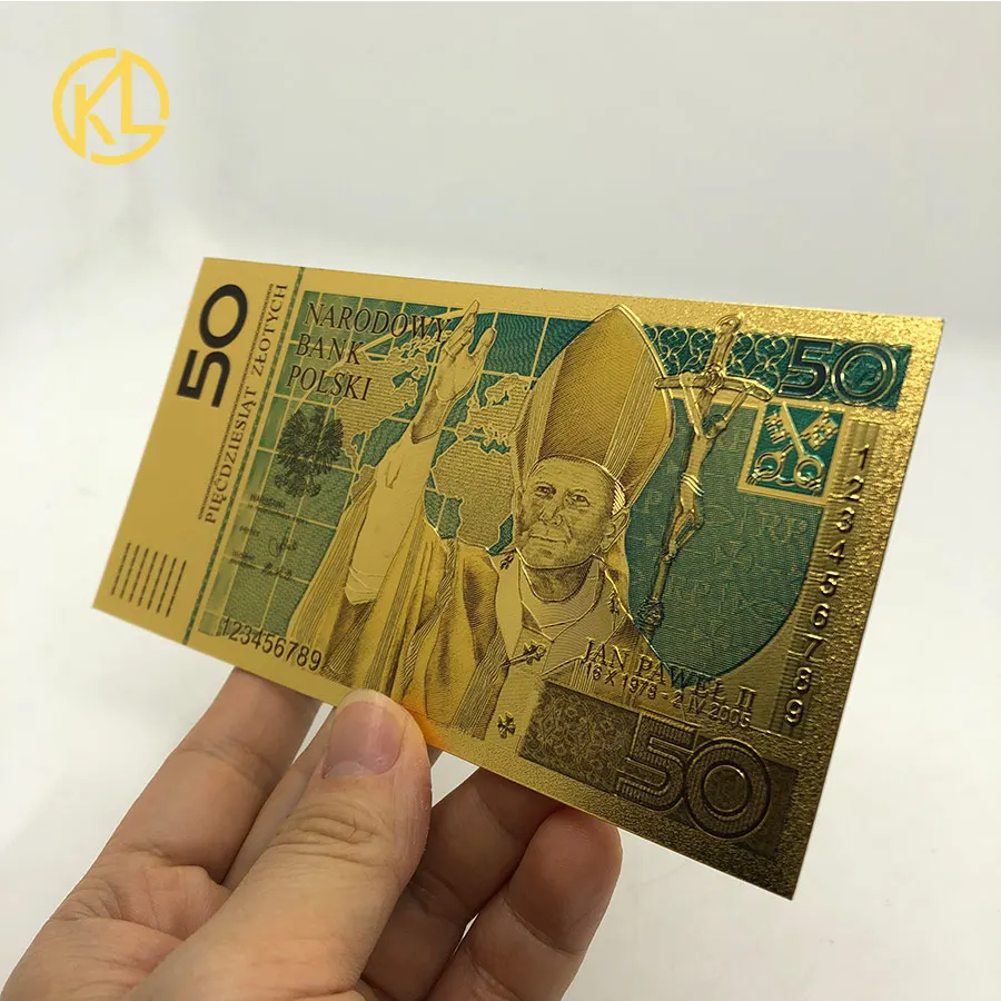 Лидер продаж 8 видов конструкций Цветной золото Фольга лак Банкноты набор 50 100 200