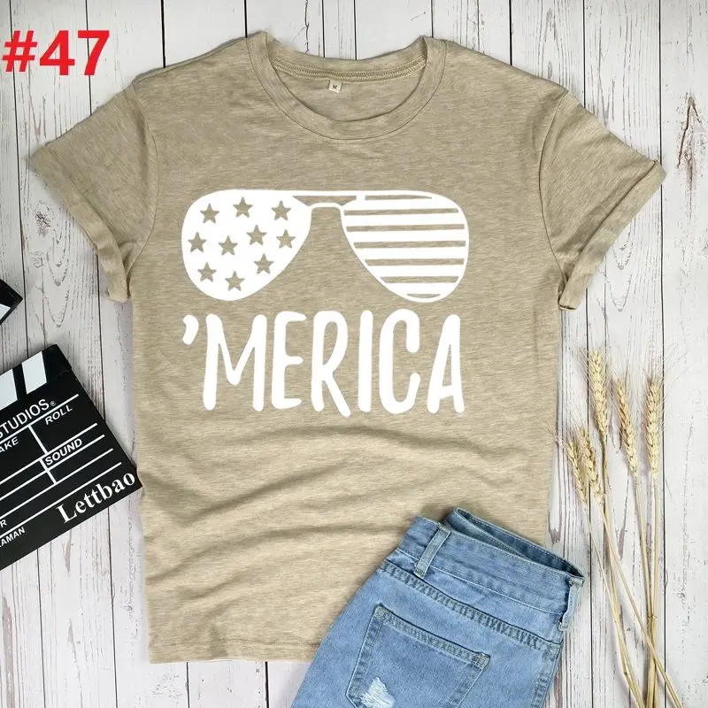 

American Flag Women's Tshirts Print Cute Short Sleeve Tees Tops Harajuku Loose Femme T-shirts Graphic Tees Camisetas Mujer