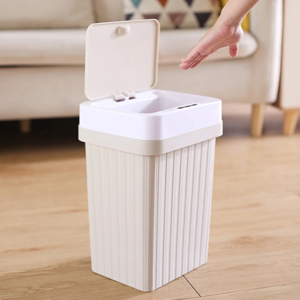 

1pc Charging Smart Trash Can Automatic Induction Dustbin with Lid Waste Classification Bin with Build-in Battery for Home Living