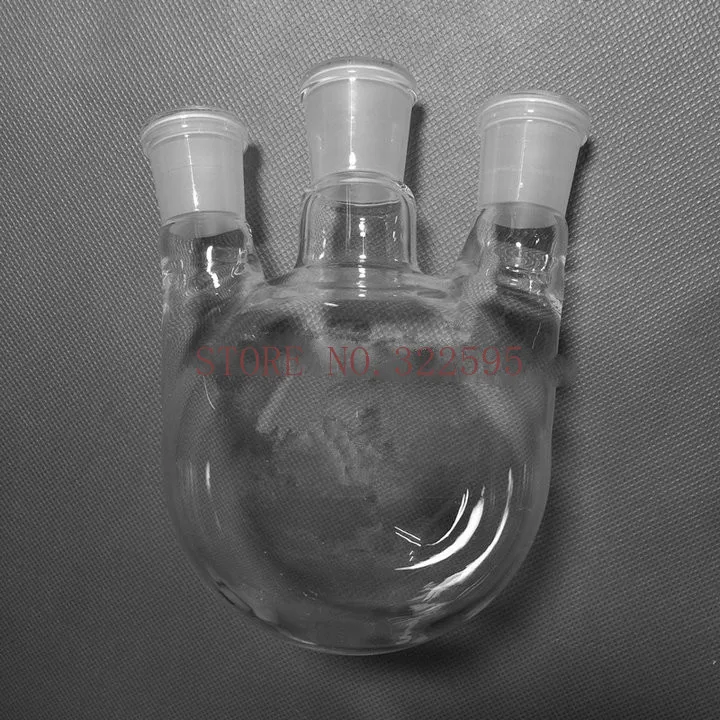 Стеклянная колба с круглым дном и 3 отверстиями 100 мл |