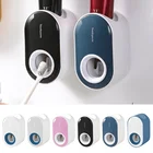 Автоматический Дозатор зубной пасты для ванной комнаты, настенный держатель для зубных щеток