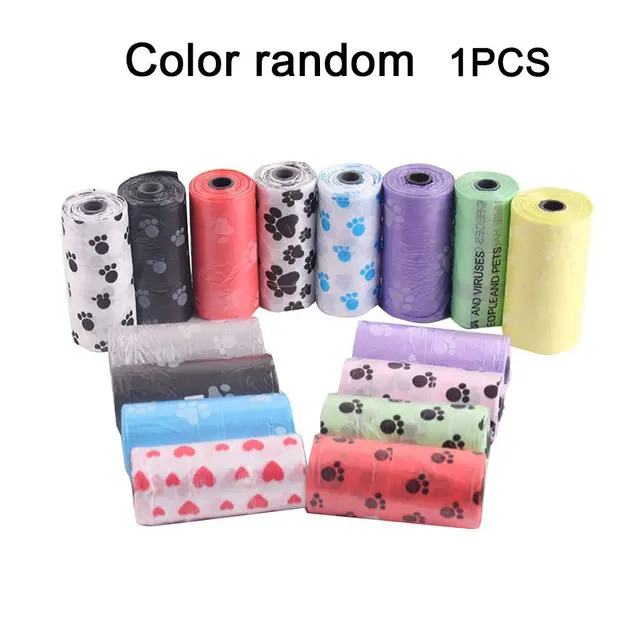 Pet Supplies Pet Plastic Bag Printing Footprints Pet Garbage Bag Dog Picking Garbage Bag