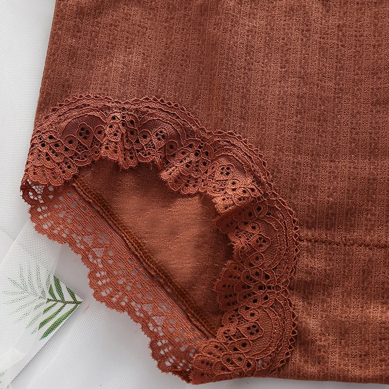 Женские хлопковые трусики LERFEY с кружевными краями дышащие сексуальное нижнее