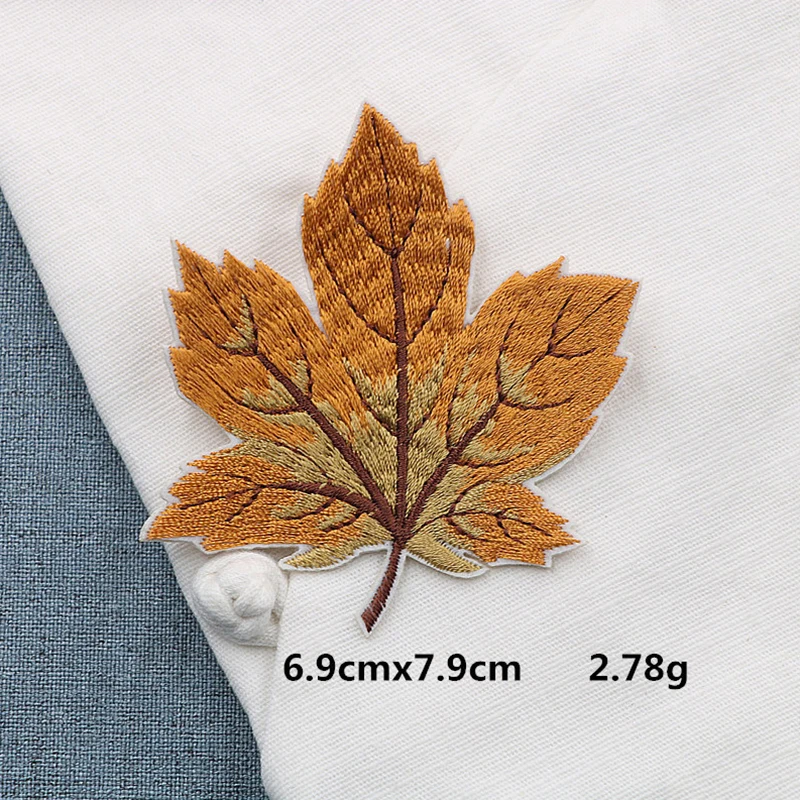 

Fashion Colorful Leaf Patch On Sew On Leaf Badge For Jeans Clothes Backpack Coats Cap Stickers DIY Appliques Sewing Decoration