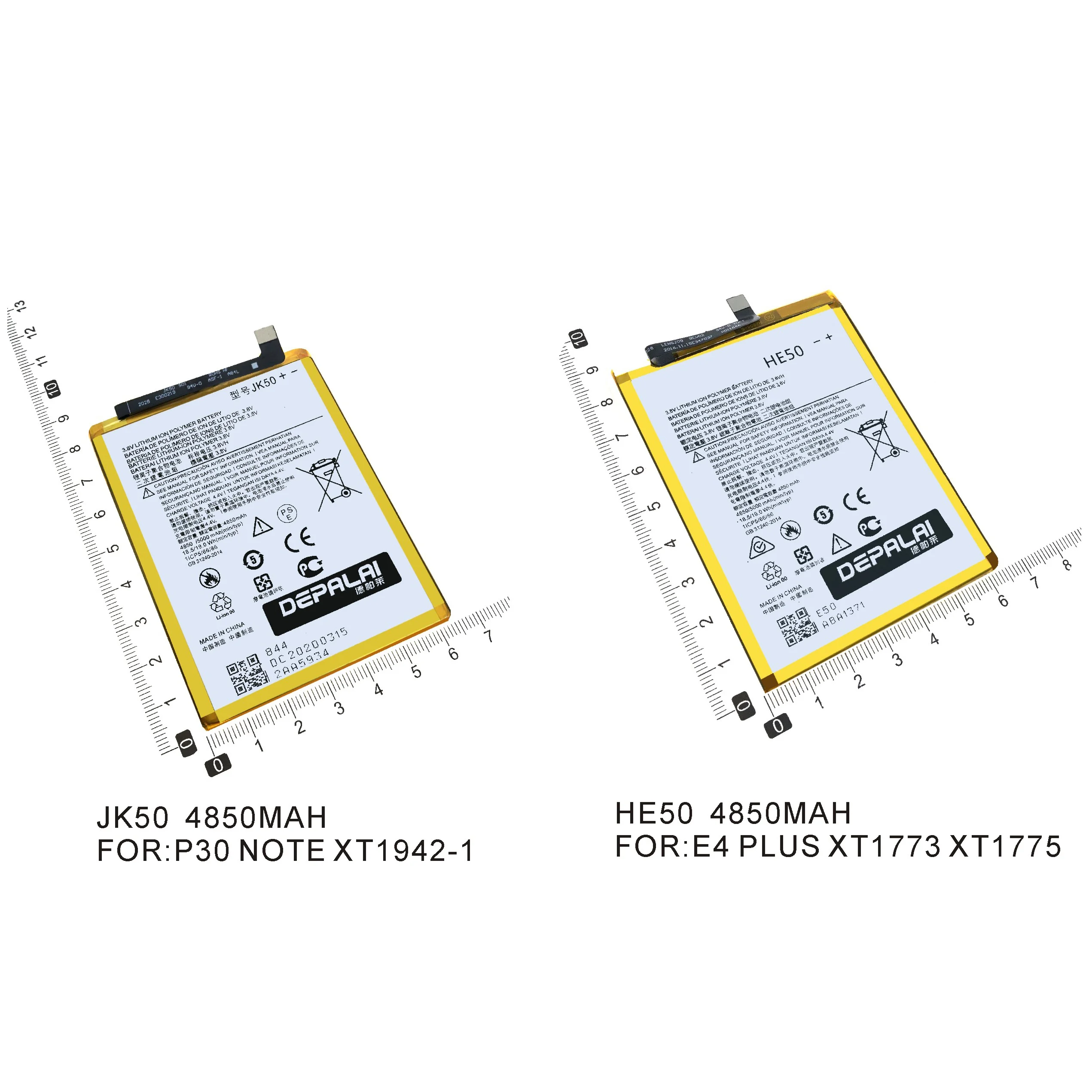 

HE50 JK50 MC50 MG50 Phone Battery For Motorola Moto E4 Plus G9 PLUS G9+ XT1773 XT1775 P30 Note XT1942-1 Internal Batteries