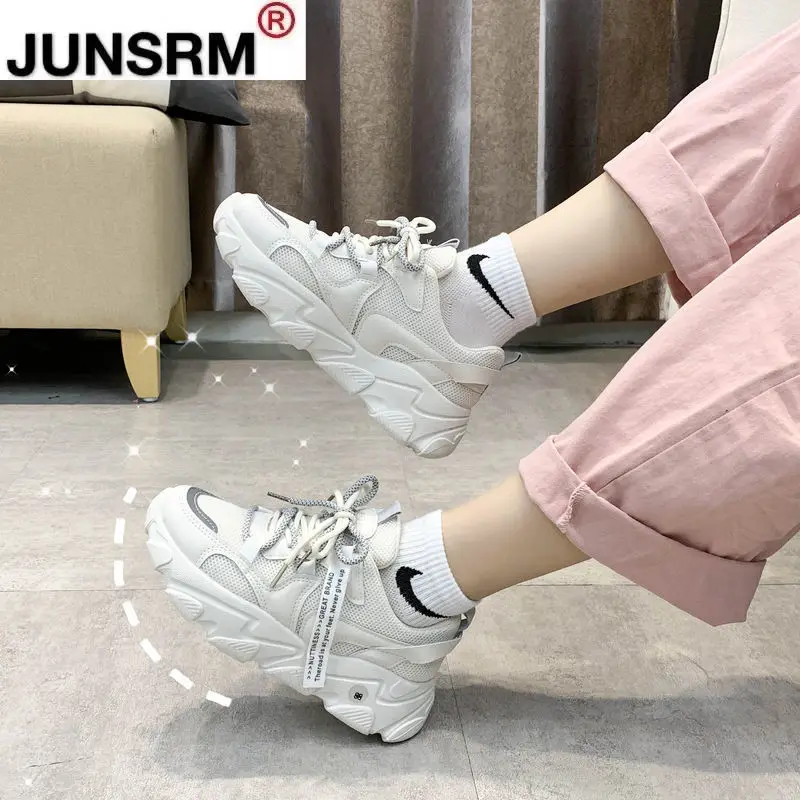 

The new spring 2021 fashion women's shoes sneakers show high running shoes platform comfortable breathable trend