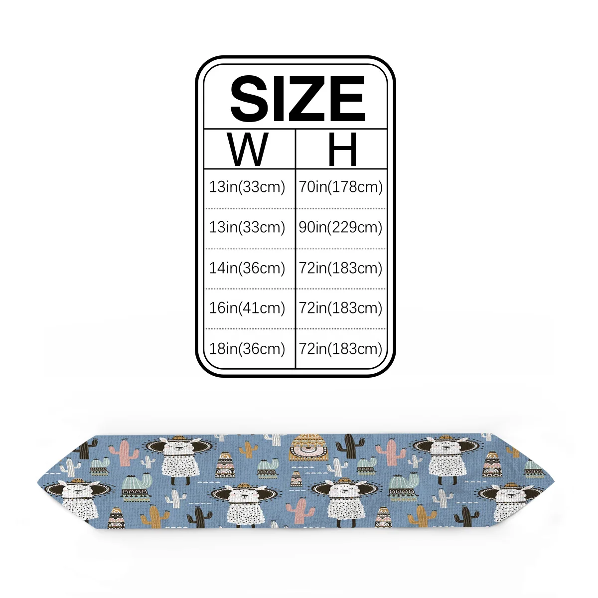 Современная настольная дорожка С КАКТУСОМ и альпакой в скандинавском стиле