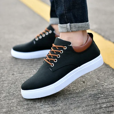 Spring men's canvas shoes fashion sports comfortable outdoor leisure lace-up brand driving Size: 39-47  Безопасность и