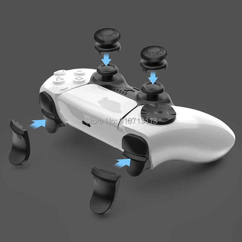 

10 x FPS for PlayStation 5 PS5 Thumbsticks Cover Extender Thumb Grip Stick Joystick Caps for Dualsense Controllers R2L2 Triggers