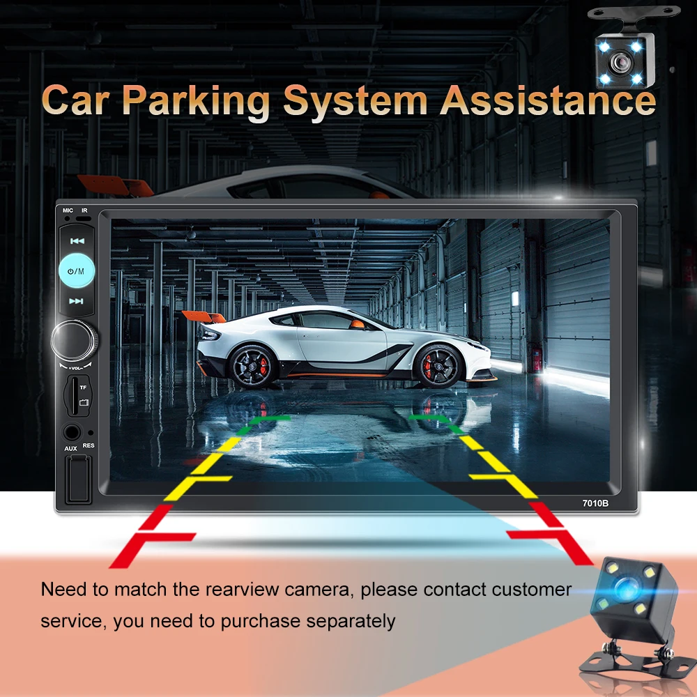 Автомагнитола 2DIN с сенсорным экраном аудио Bluetooth камерой заднего вида Mp5 Multimidio
