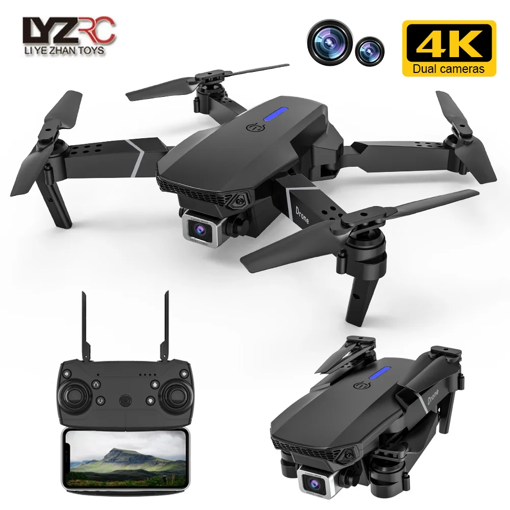

E88 4K HD Dual Camera foldable Aerial Photography Quadcopter 2.4GHz Remote Control Aircraft RC Helicopter for Beginner Level