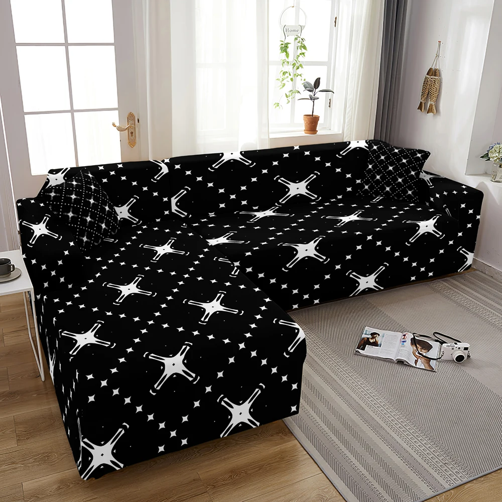 

Эластичные L-образные Чехлы для диванов, эластичный чехол для гостиной с геометрическим принтом, чехол для дивана