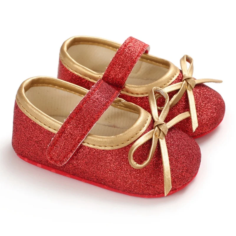 

Baby Girl Cute Bow Anti-Slip Casual Sneakers Toddler Soft Soled Princess Walking Shoes Girls Shoe