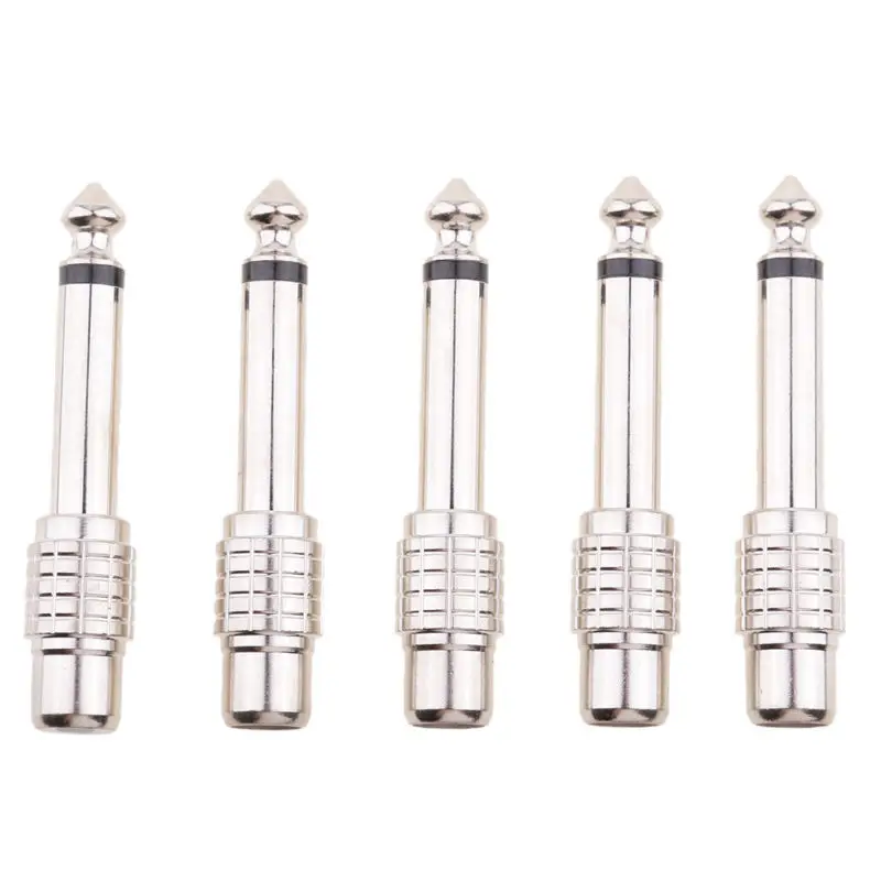 

5pcs/set Mono Plug (6.5mm)Male To RCA Female Audio Jack Stereo Connector Adapter