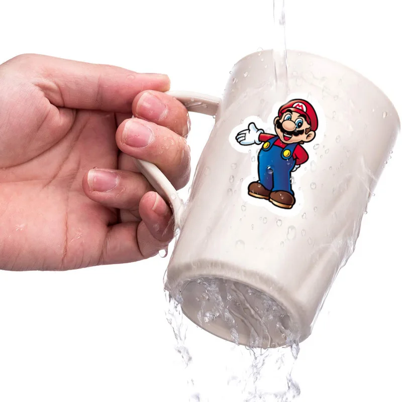 50 шт./упак. Аниме игры Super Mario футболка с декором в виде Водонепроницаемый чемодан ноутбук DIY гитара игрушка для скейтборда детские наклейки
