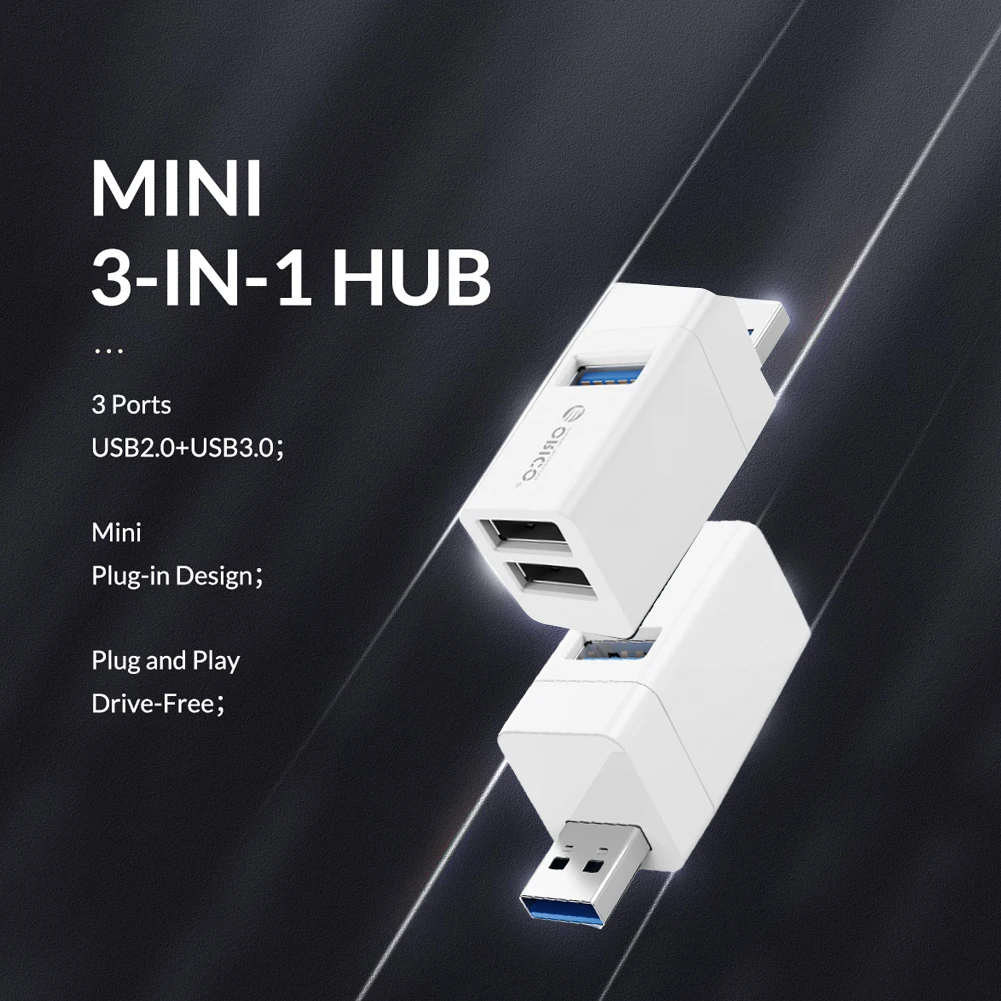 мини 3 в 1 usb хаб адаптер док стан