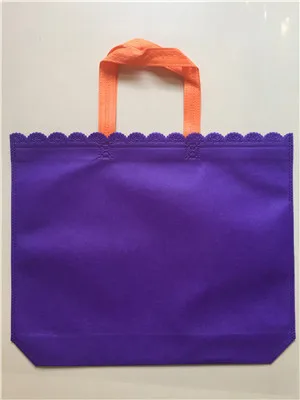 Purple 20 шт./лот Нетканая Складная хозяйственная сумка с принтом логотипа на заказ - Цвет: Purple