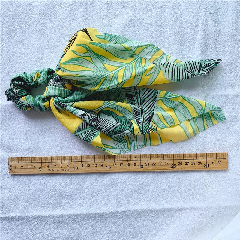 Женские резинки для волос с бантом в стиле бохо модные принтом держатель