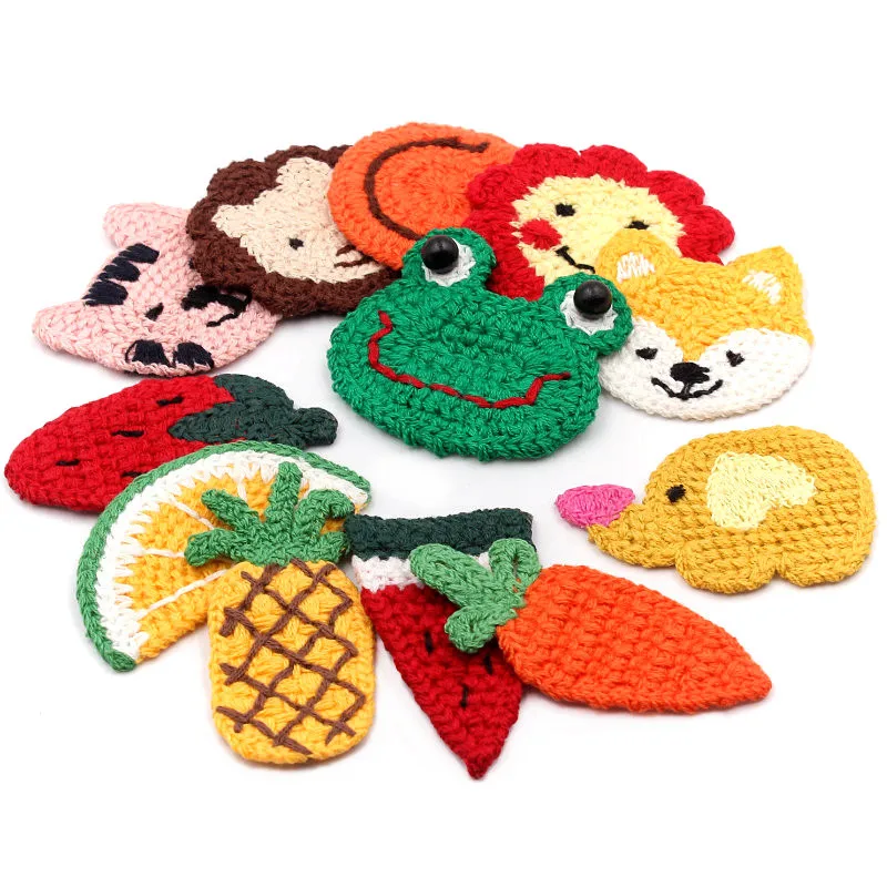 10pcs/pack Variety Animals and Fruits for Home Wedding Party Hat Clothing Decoration Scrapbooking DIY Crafts Supplies