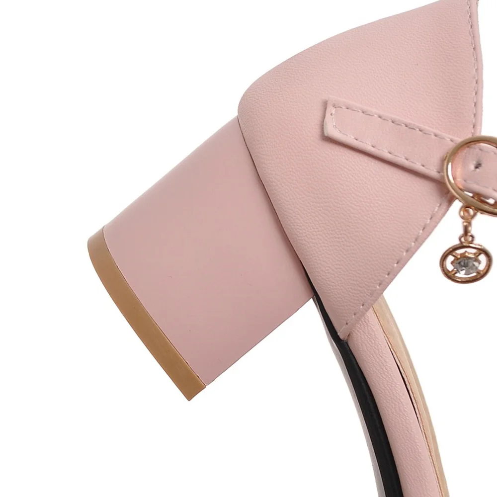 

Women's sandal slippers hot sale summer solid color cover heel casual shoes med heels platform pu leather black pink