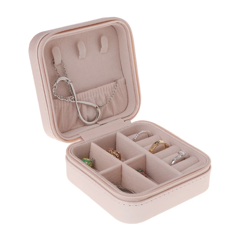 

Jewelry Box Portable Storage Organizer Zipper Portable Women Display Travel Case
