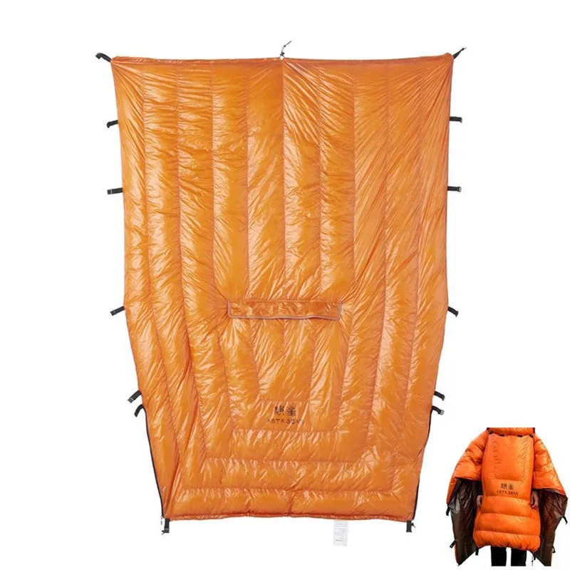 

Multi-function Outdoor Camping Down Sleeping Bag Wearable Quilt Ultra-Light Adult Sleep Blanket for Hiking