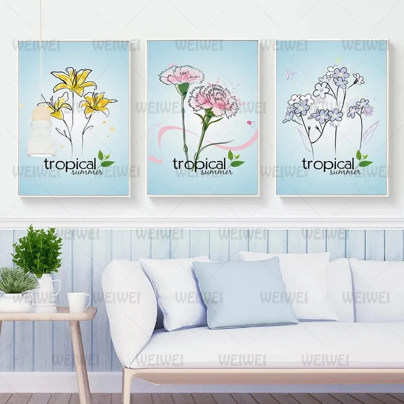 Плакат настенный в мультяшном стиле декор на холсте для дома спальни гостиной