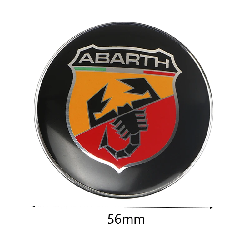 4 шт./лот 60 мм автомобиль Abarth колесо крышка на руль эмблема для Fiat Abarth Punto 124/125/125/500 stilo ducato автомобильные аксессуары