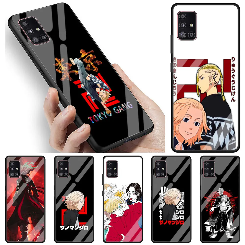 

Tokyo Revengers Mikey Glass Phone Case For Samsung Galaxy A51 A71 A50 A21s A52 A70 A72 A31 A10 A91 A30 A40 A41 A11 A12 5G Cover