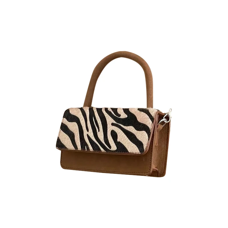 

Zebra Striped Shoulder Bags Women 2020 Vintage Patchwork PU Leather Messenger Crossbody Handbag Design Ladies Purse Hand Bag