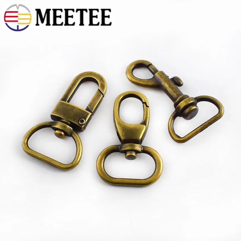 Meetee 4/10/20 штук 2 см Бронзовый застежки молнии в виде полукруга Cilps крюк DIY сумка