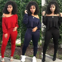 women sets women red black yellow 2 pcs sweatsuit cotton summer pullover suits women outfit two piece tracksuits long sleeve