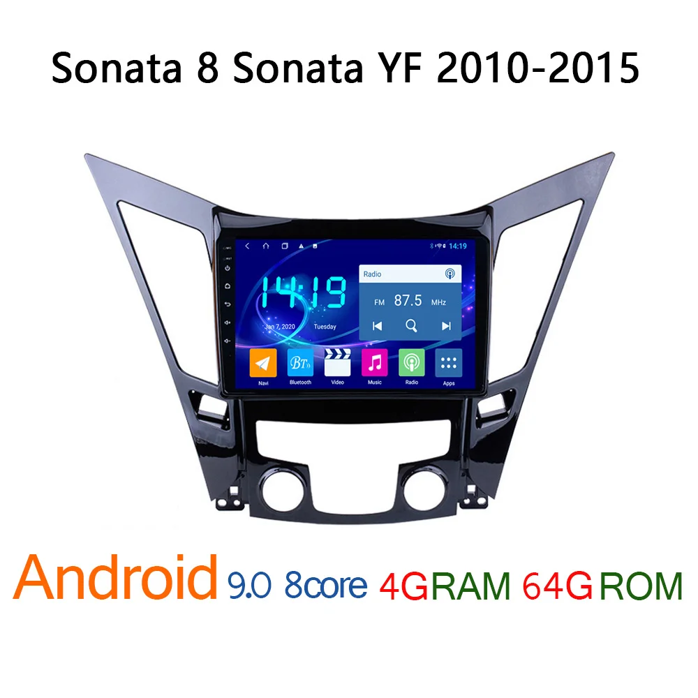 4G RAM 64G ROM автомобильный мультимедиа для HYUNDAI Sonata8 Sonata YF 2010 2015 Авторадио android 8 GPS