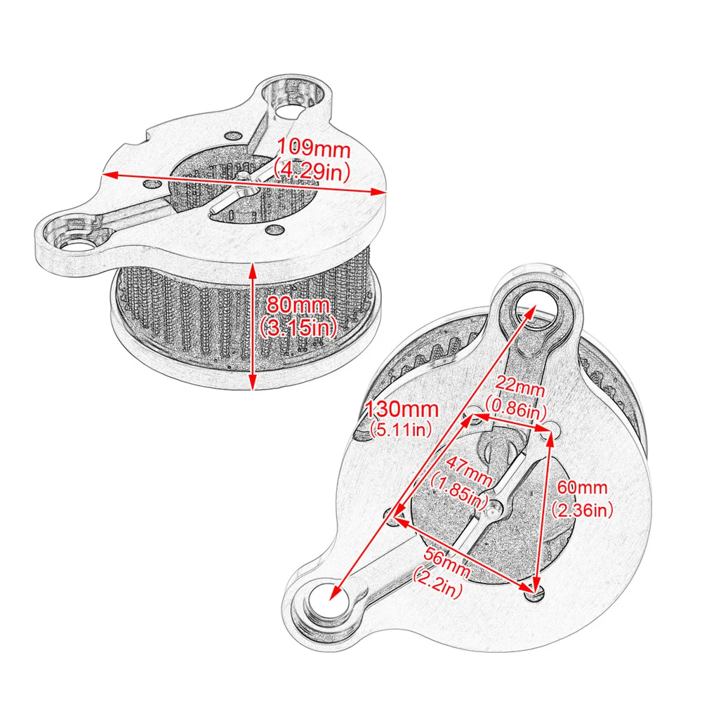 Бронзовый воздушный фильтр для мотоцикла с ЧПУ воздухозаборная система Harley Sportster