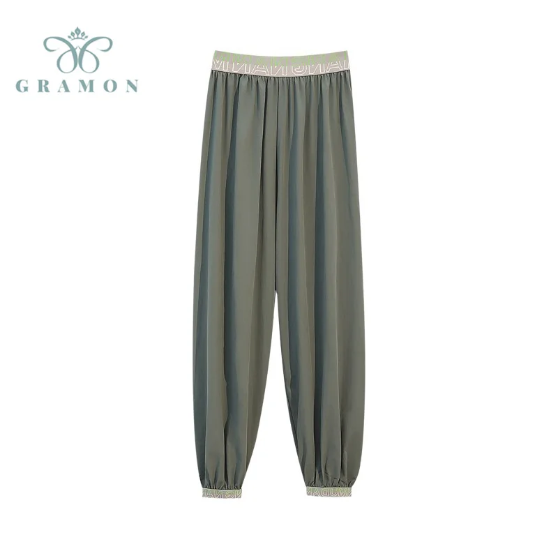 

2021 New Summer Fashion Women Summer Casual Trousers Clothes Female Harem Pants Plus Size Elastic Waist Loose Jogger Pants
