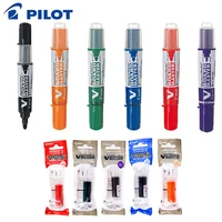 6pcs pilot whiteboard pen wbmavbm v direct liquid large capacity ink whiteboard pen interchangeable core wbs vbm