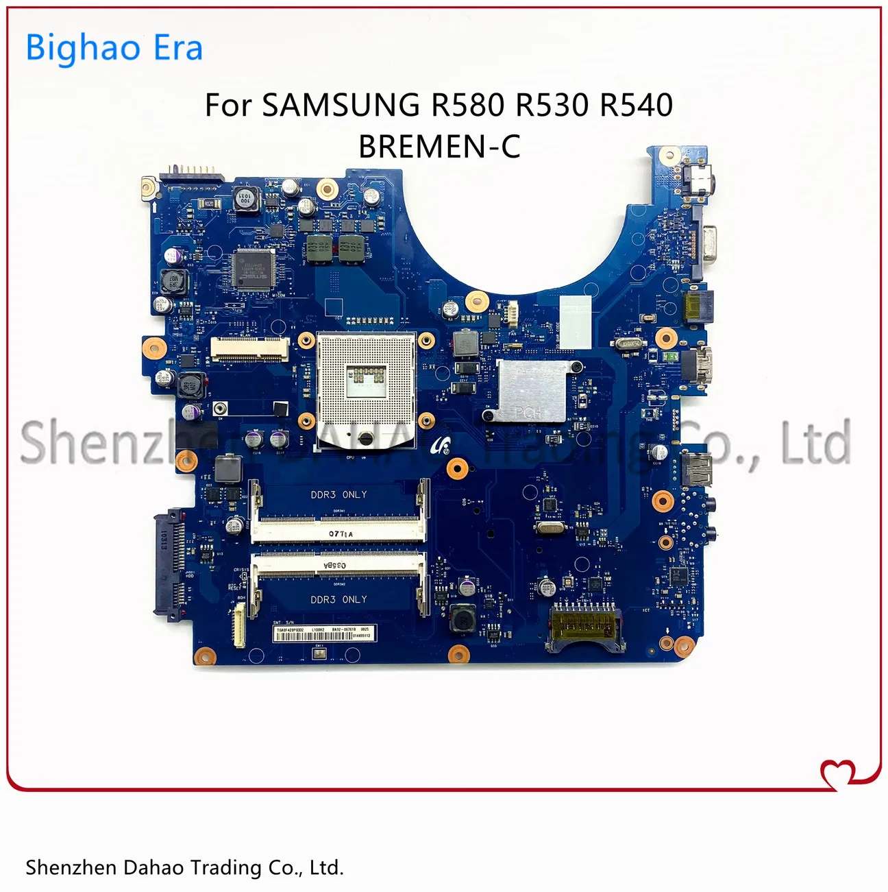 

For SAMSUNG R580 R530 R540 Laptop Motherboard BREMEN2-L BA92-06785B BA41-01218A BA41-01219A BA92-06785A HM55 DDR3 100% Working
