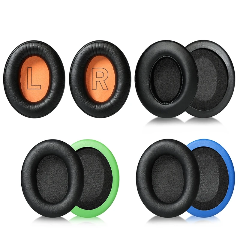 

1Pair Sheepskin Leather Earpads Splicing Mesh Cloth Ear Cushion Cover Compatible With -Razer Kaira Pro Headphones Series X